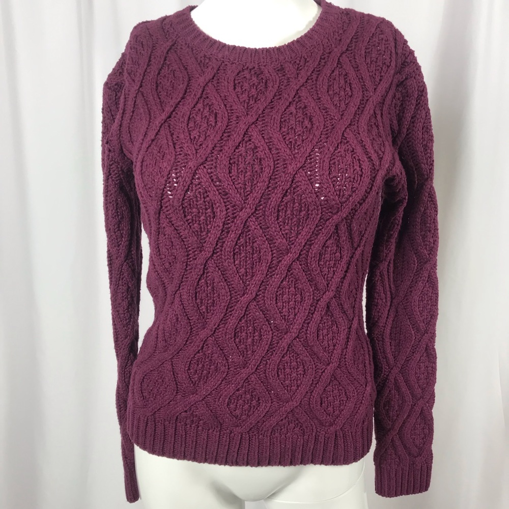 Burgundy knit sweater